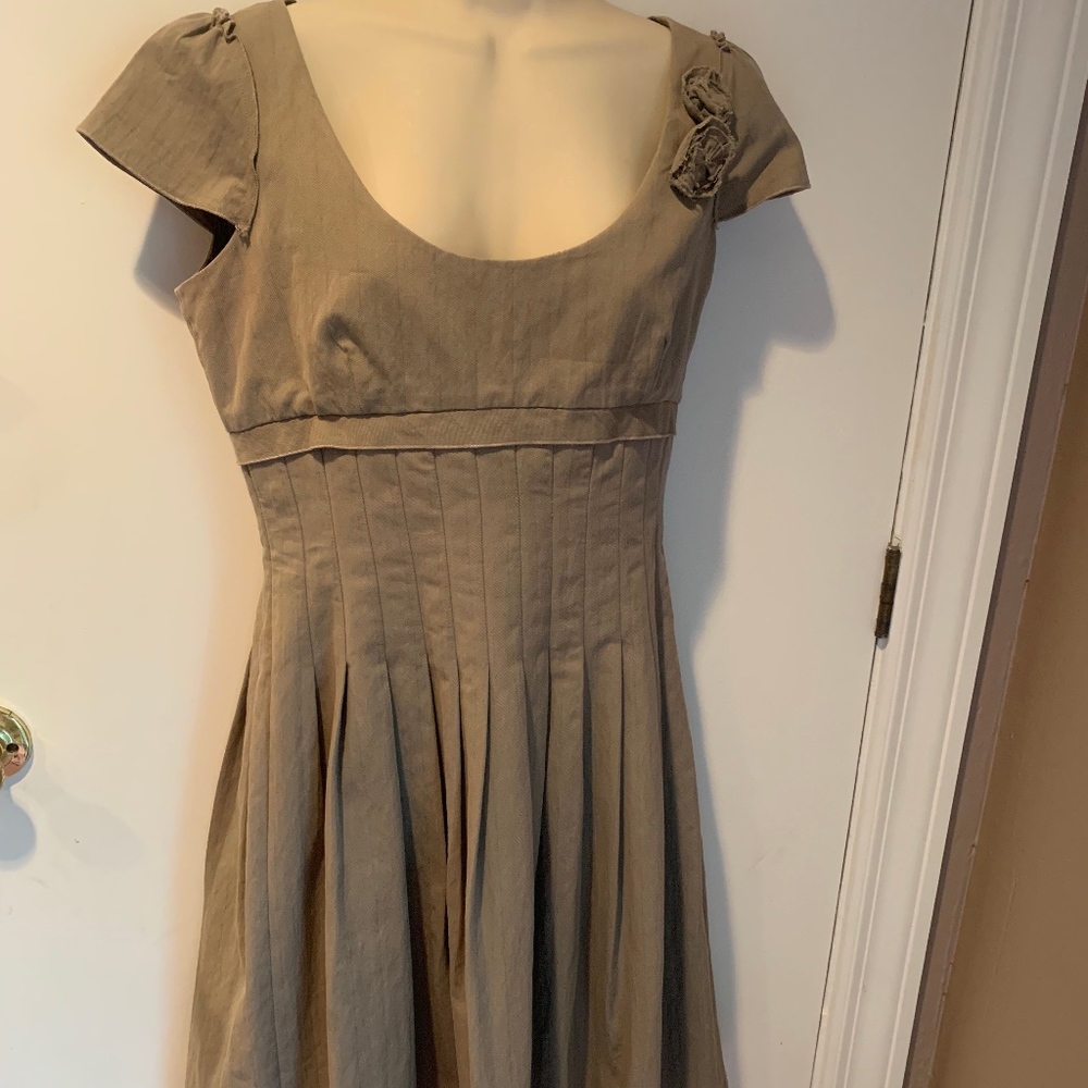 Tocca pin stripe pleated dress